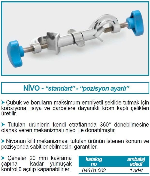 İSOLAB 046.01.002 nivo standard ayarlı